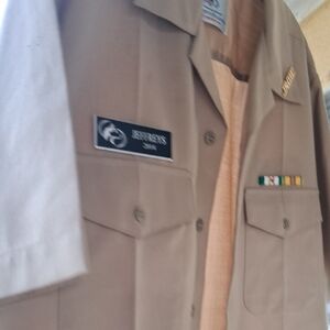 Tan Short Sleeve Uniform Shirt Large